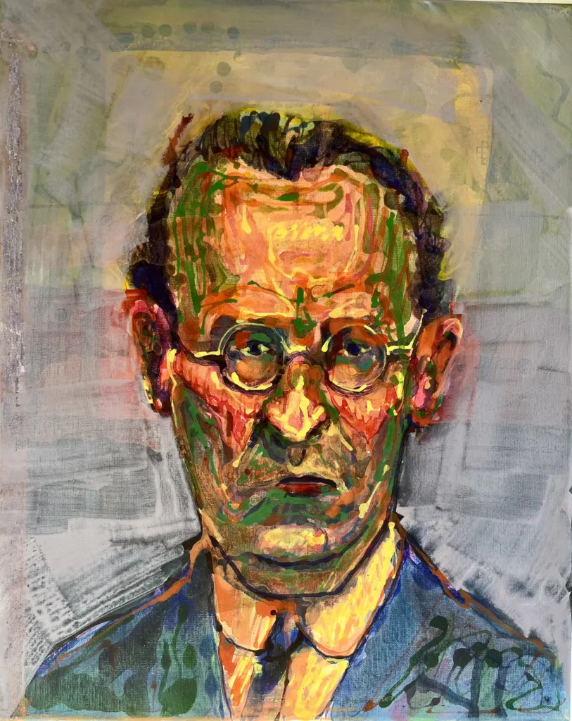 Portrait Of Man In Glasses Via Eye Dropper