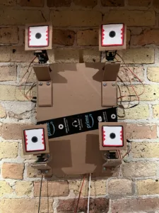 Smile Youre On Camera Kinetic Responsive Surveillance Sculpture