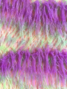 Tactile Pseudo Fibrous Semi Transparent Squeeze In Green And Pink — painting; in acrylic on canvas — detail 3 of 5, close-up of surface texture